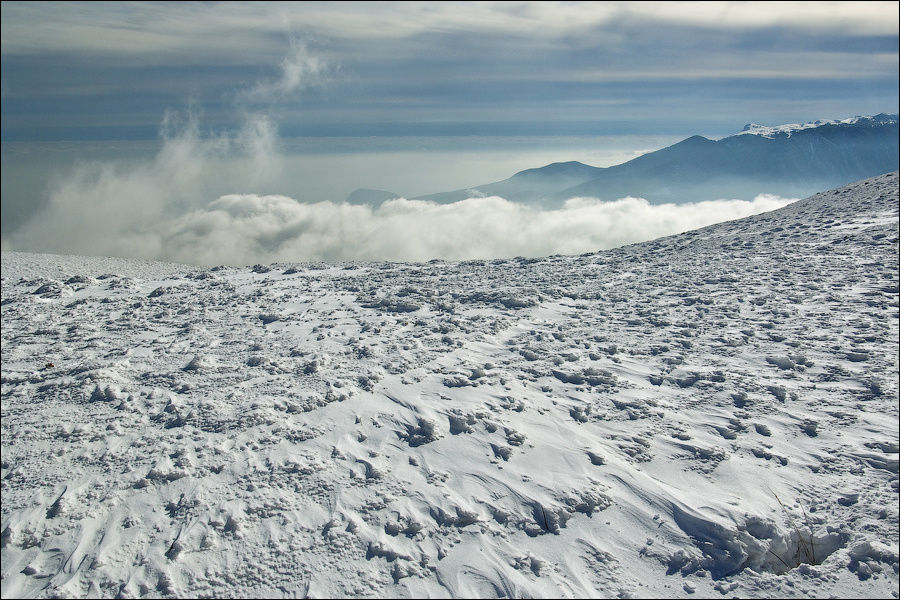 На верхнем плато Чатыр-Даг. Январь 2009 г. Алушта, Россия