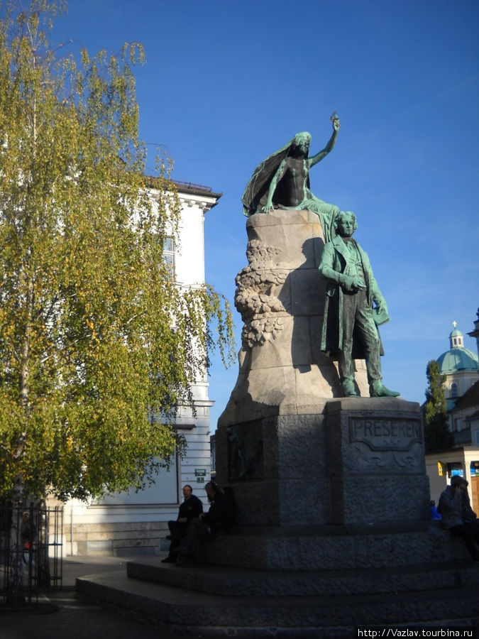Памятник Прешерну Любляна, Словения