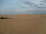 И дюны зазолотились и порозовели.