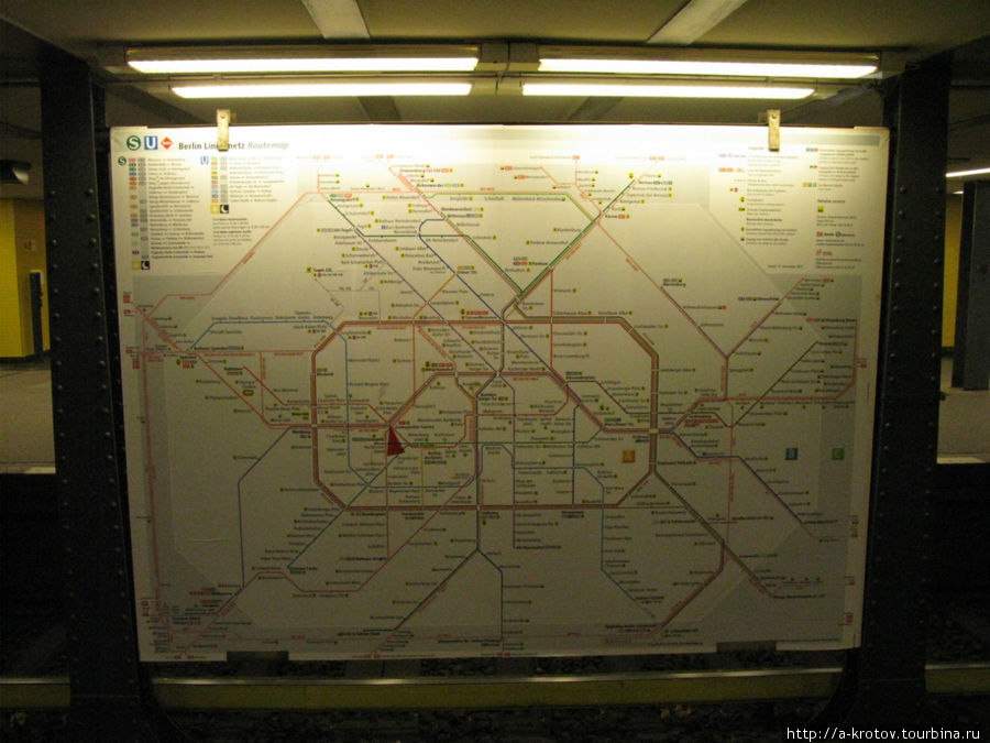 схема метро и электрички Берлин, Германия