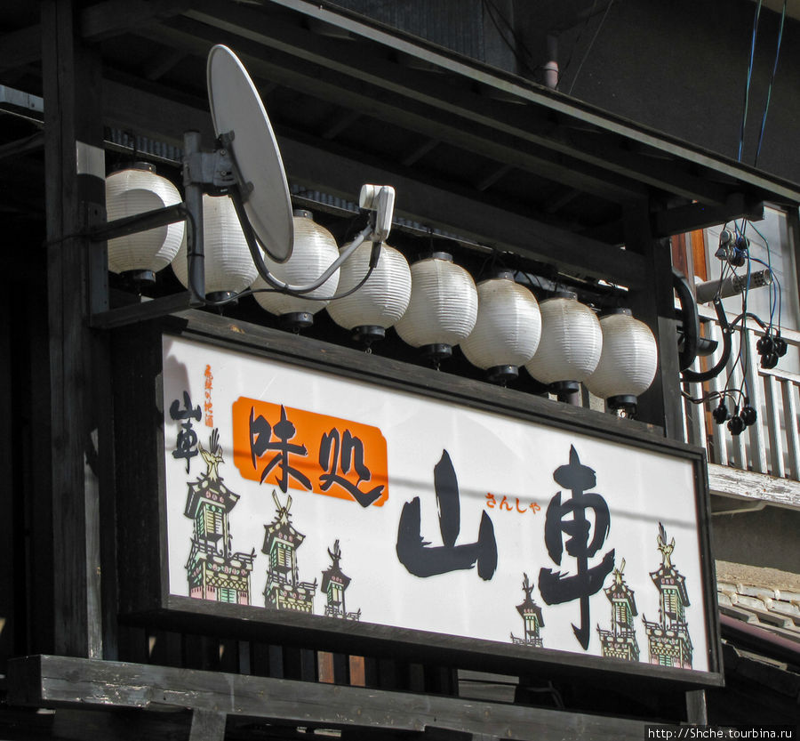 Вывеска магазина, торгующего саке, если я не ошибаюсь Такаяма, Япония
