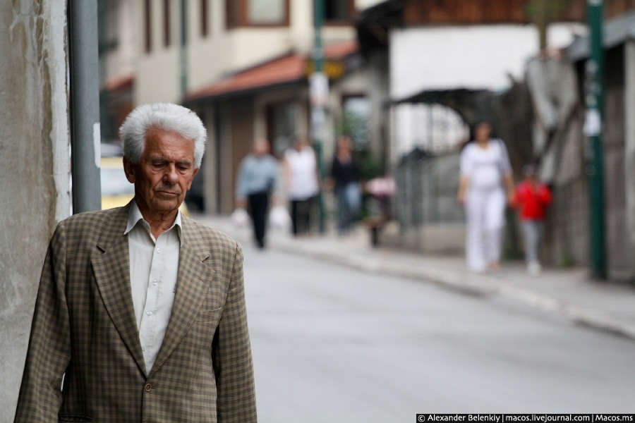 Пожилой человек. Сараево, Босния и Герцеговина