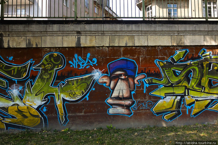 Австрия. Граффити на набережной Вены Вена, Австрия