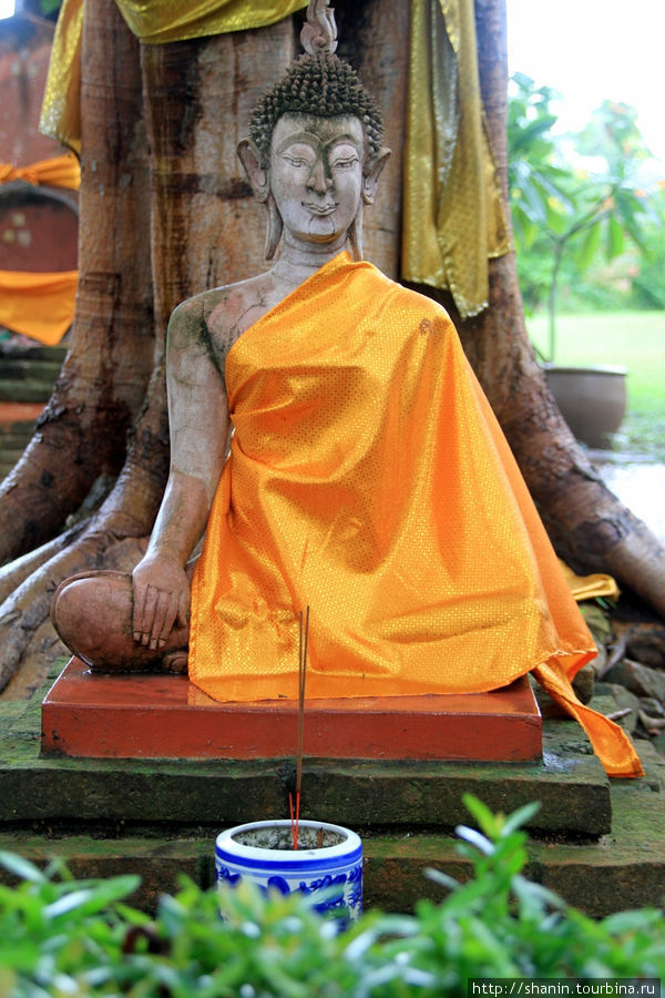 Будда в монашеской робе, Ват Мае Нанг Плуем в Аюттхае Аюттхая, Таиланд