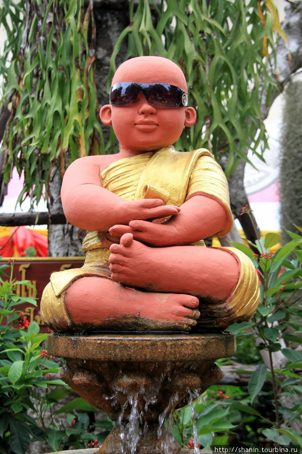 Монах в солнцезащитных очках,  Ват Такаронг в Аюттхае Аюттхая, Таиланд