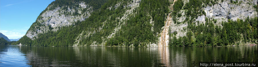 Панорама северного берега озера Земля Штирия, Австрия