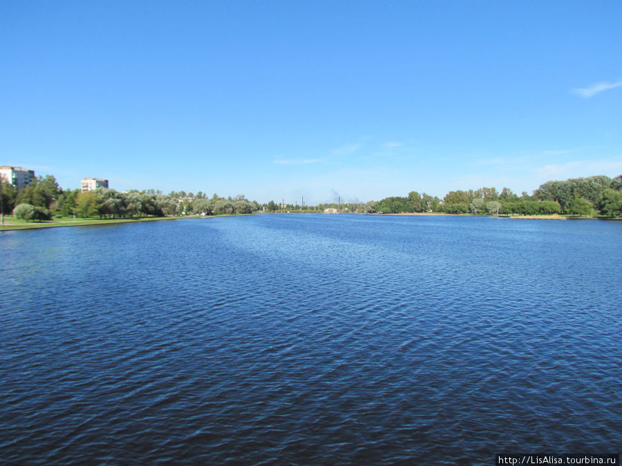 Вид с Володарского моста. Колпино, Россия