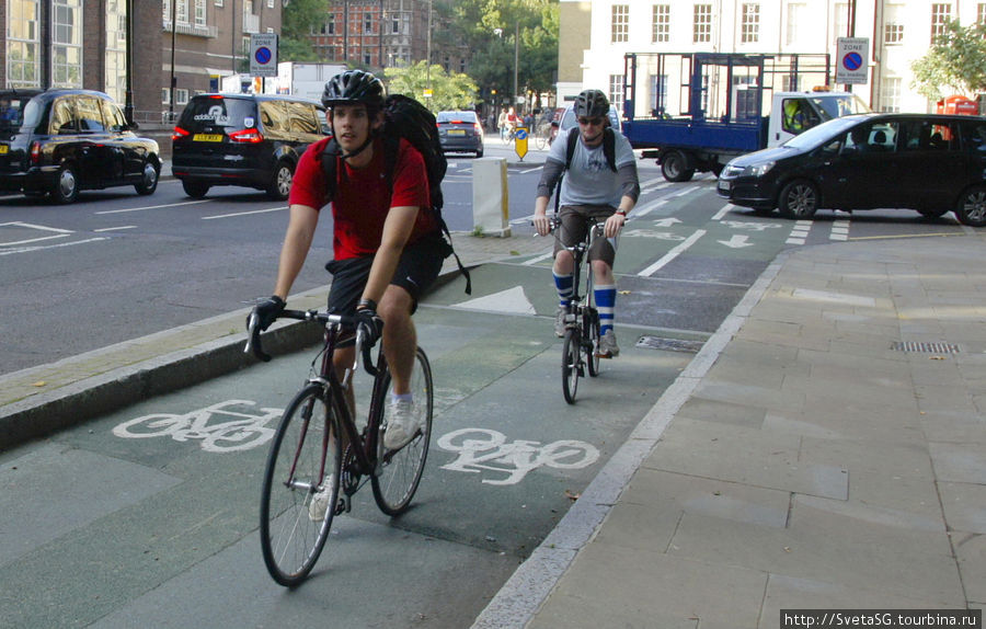 Велосипедисты в Лондоне. Лондон, Великобритания