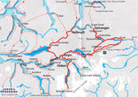 Схема маршрута Хеллесюльт – ледник Бриксдаль —  Гейрангер