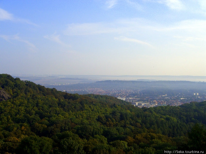 Виды с высоты замка Айзенах, Германия