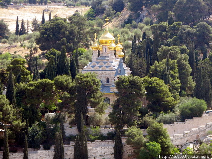 Монастырь Марии Магдалины (вид с Храмовой горы) Израиль