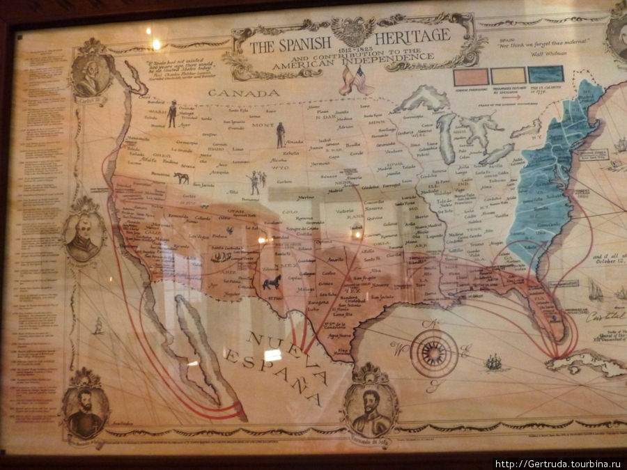 Карта испанских владений Сан-Антонио, CША