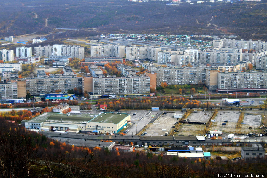 Вид сверху Мурманск, Россия