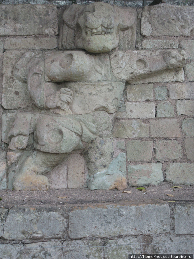 фрагмент барельефа Копан-Руинас, Гондурас
