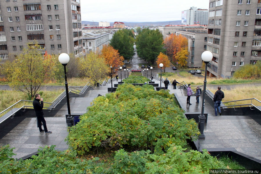 Самая большая лестница Мурманска Мурманск, Россия