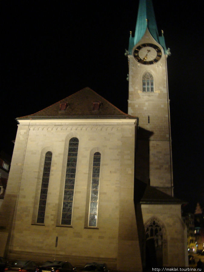Цюрих. Церковь Фраумюнстер. Цюрих, Швейцария