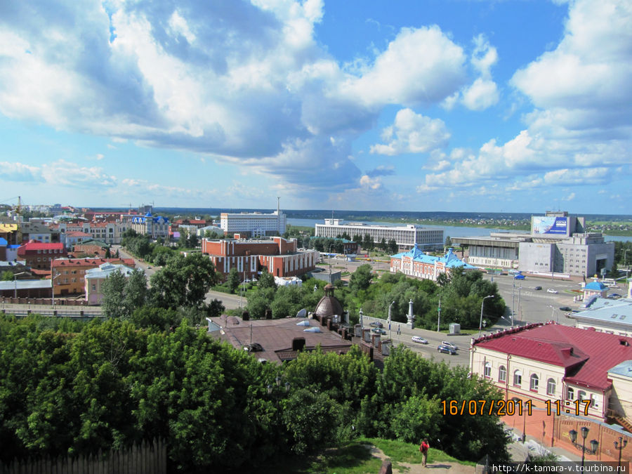 Вид на город с пожарной колончи Томск, Россия