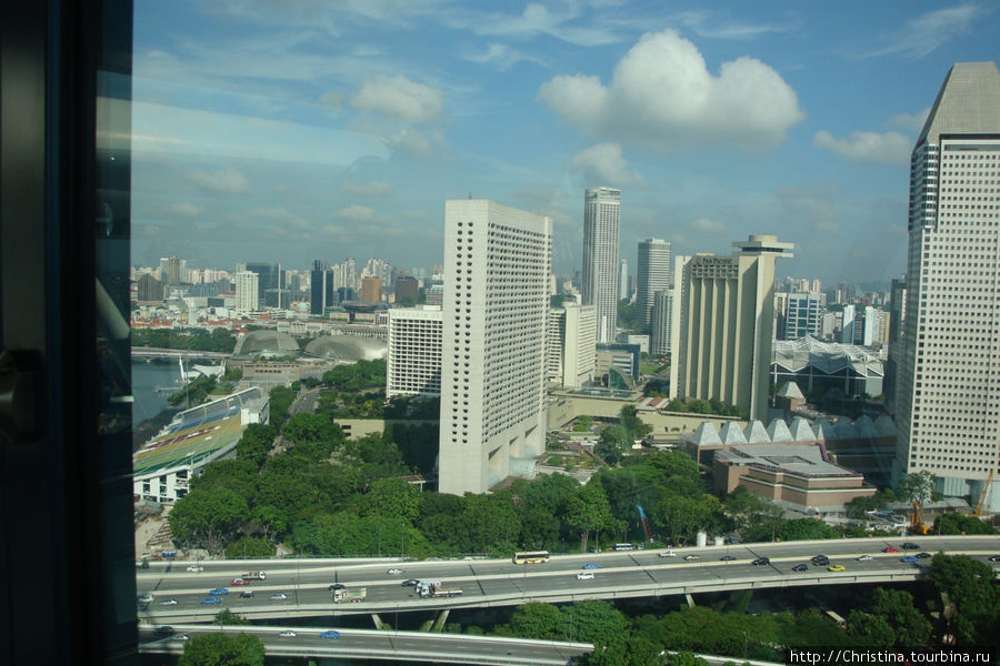 Фотографии, сделанные с обзорного колеса. Сингапур (город-государство)