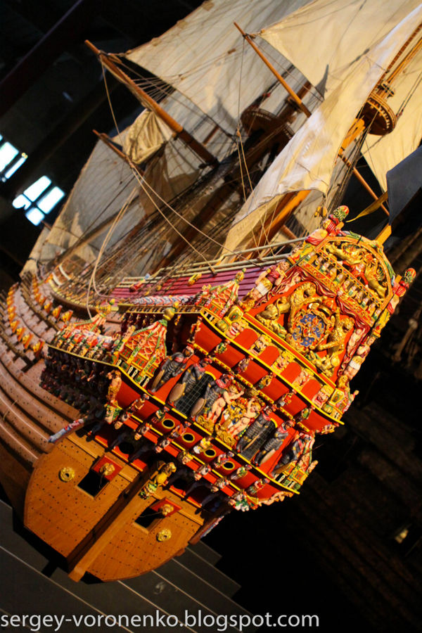 модель корабля викингов в Vasamuseet Стокгольм, Швеция