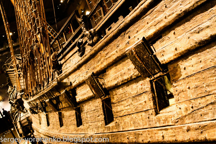 оригинал корабля викингов в Vasamuseet Стокгольм, Швеция