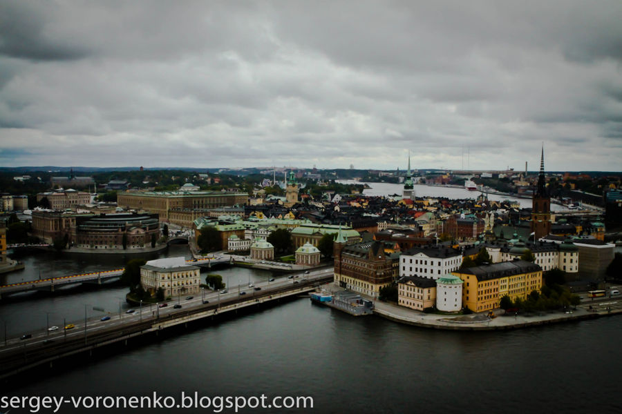 вид на Gamla Stan с Ратушной башни Стокгольм, Швеция