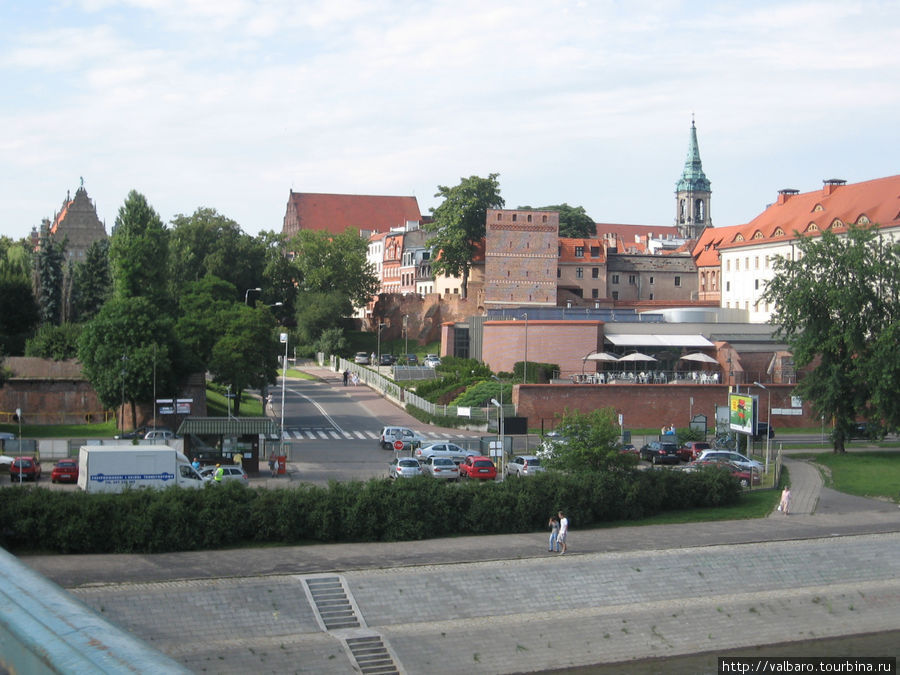 Вид на Торунь с моста Пилсудского. Торунь, Польша