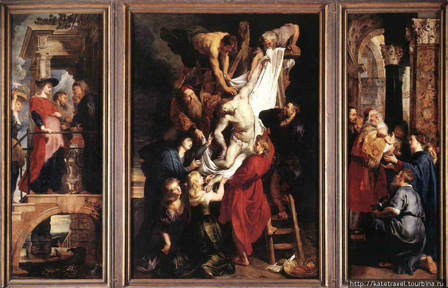 Триптих «Снятие с креста» Рубенса Антверпен, Бельгия