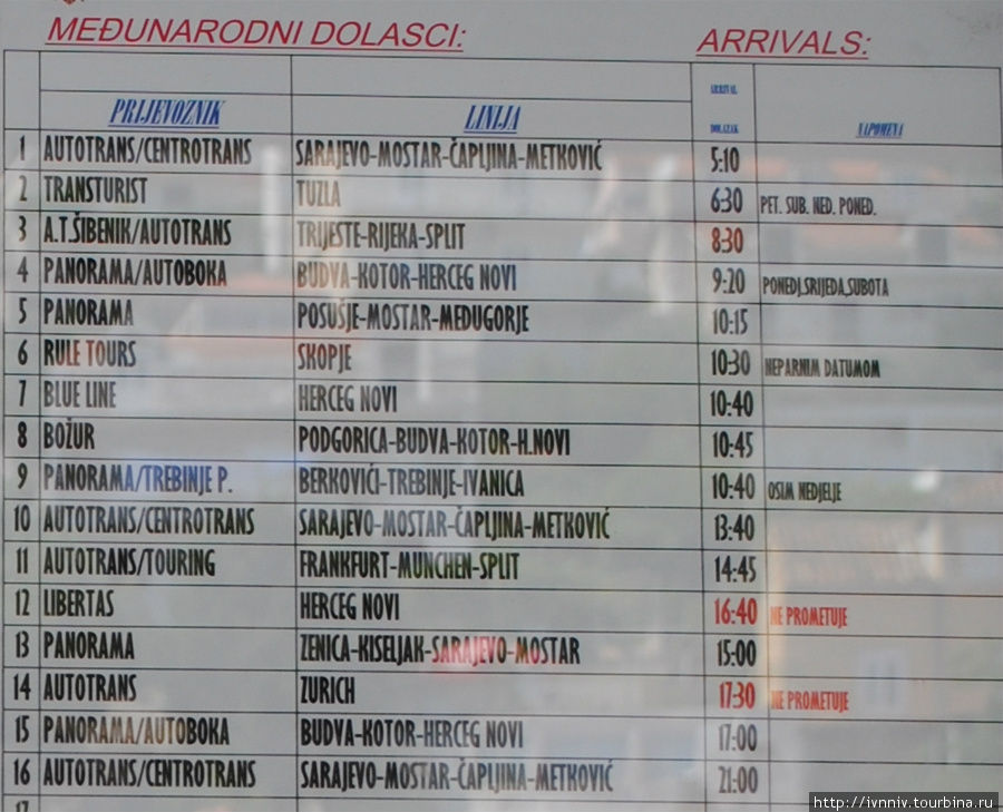 международные рейсы, прибытие в Дубровник Дубровник, Хорватия