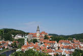 Чешский Крумлов: панорама. В центре — чешско-крумловский замок