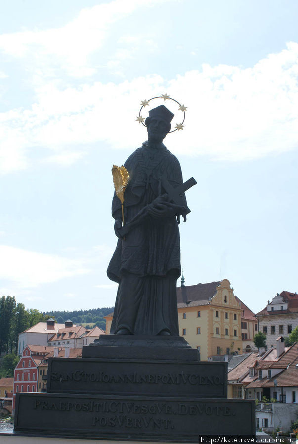 Скульптура на Лазебницком (Банном) мосту Чешский Крумлов, Чехия