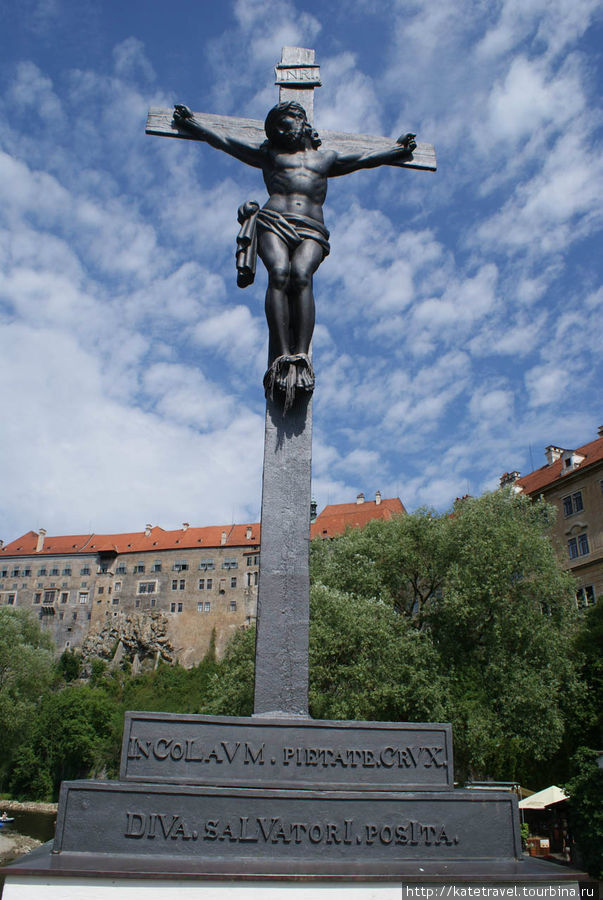 Скульптура на Лазебницком (Банном) мосту Чешский Крумлов, Чехия