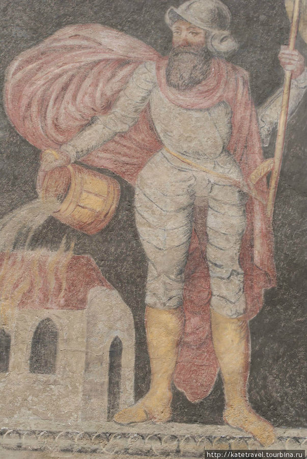 Настенный образ Святого Флориана Чешский Крумлов, Чехия