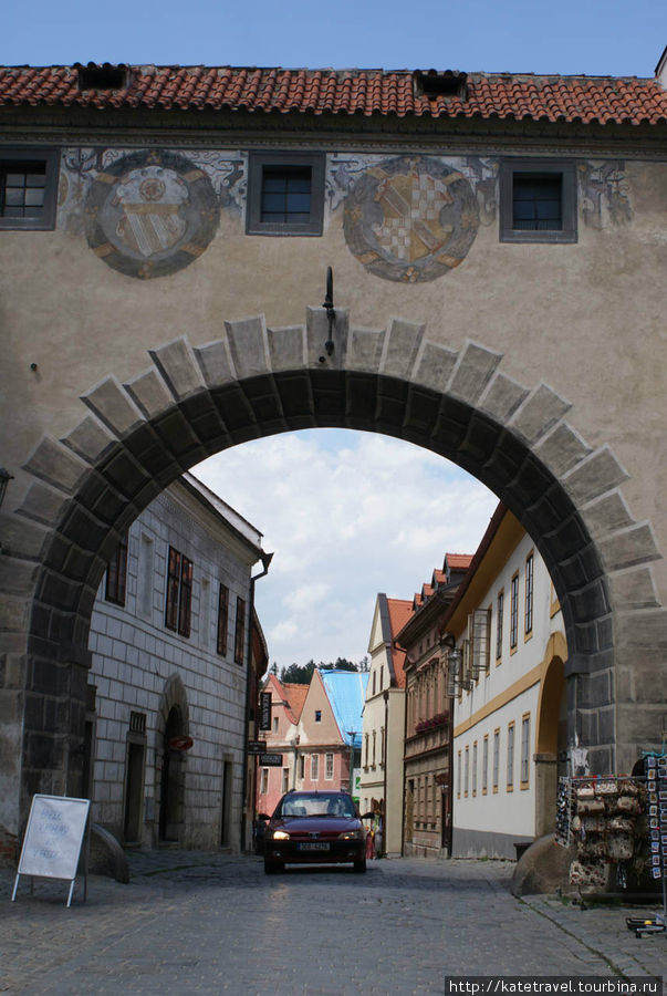 Проходная арка на улице Латран Чешский Крумлов, Чехия