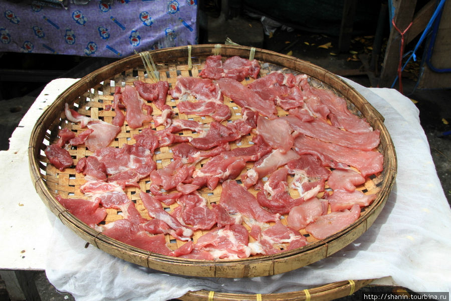 Сырок мясо на продажу Аюттхая, Таиланд