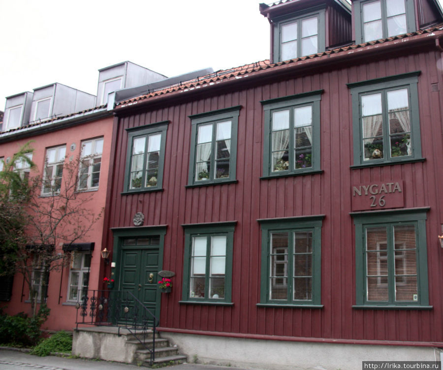 Цветные домики Тронхейм, Норвегия
