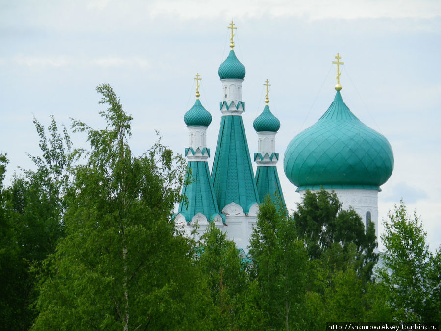 Купола Троицкого собора и звонницы Лодейное Поле, Россия