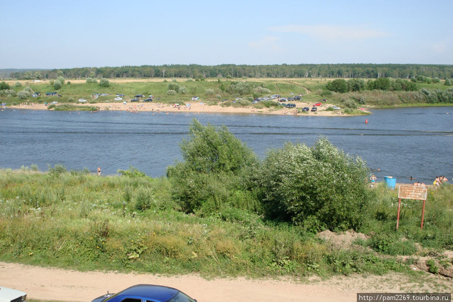 пляжи на берегах Оки Таруса, Россия