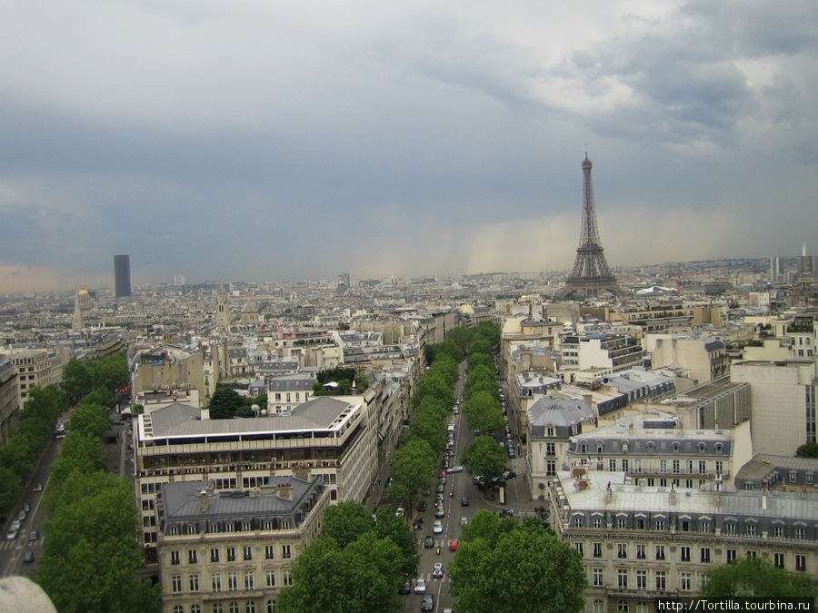 Вид на Париж с Триумфальной арки. Париж, Франция