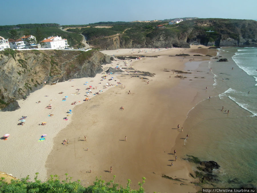 Вечерний пляж в Замбужейра-ду-Мар. Замбужейра-ду-Мар, Португалия