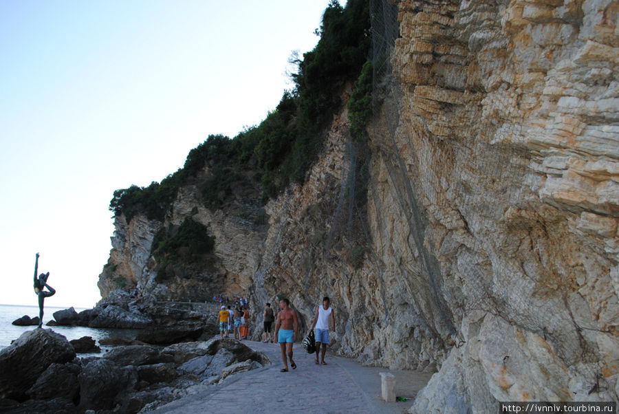 дорожка к пляжу Могрен Будва, Черногория
