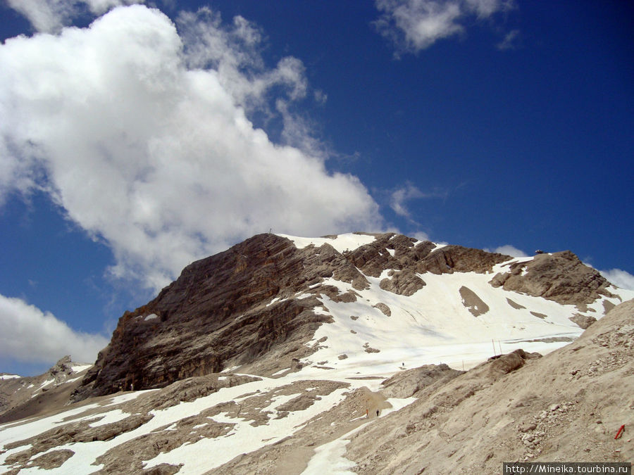 Взгляд с Zugspitze Земля Бавария, Германия