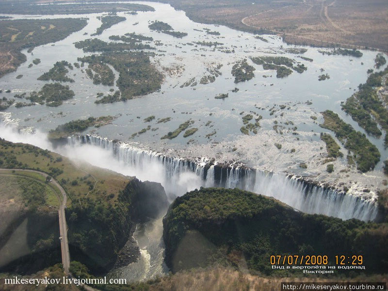Прыжок с водопада Виктория Ливингстон, Замбия