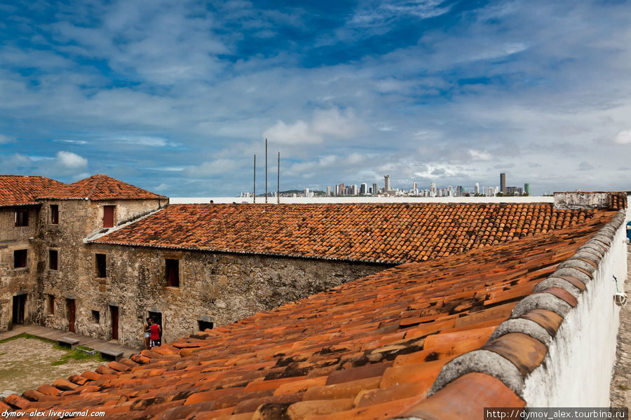 Вид на город, открывающий с крепостных стен. Натал, Бразилия