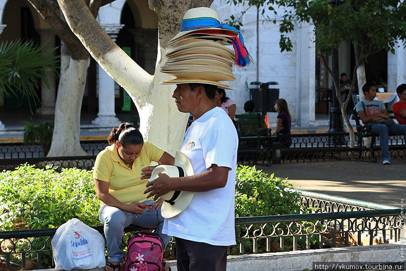 Продавец шляп. Мерида, Мексика