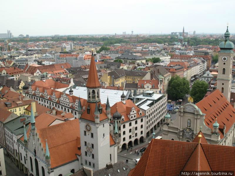 Вид с башни собора св. Петра Мюнхен, Германия