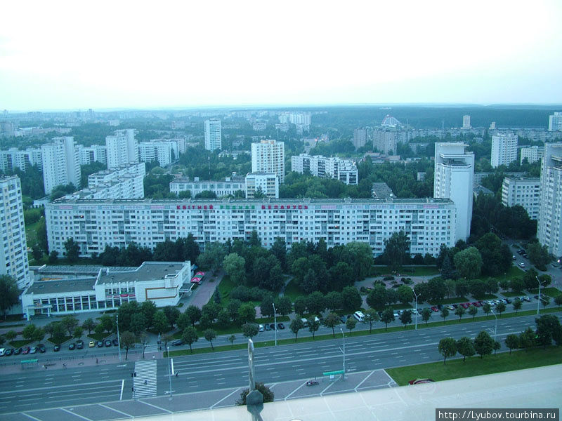 Вид со смотровой площадки Национальной библиотеки Минск, Беларусь