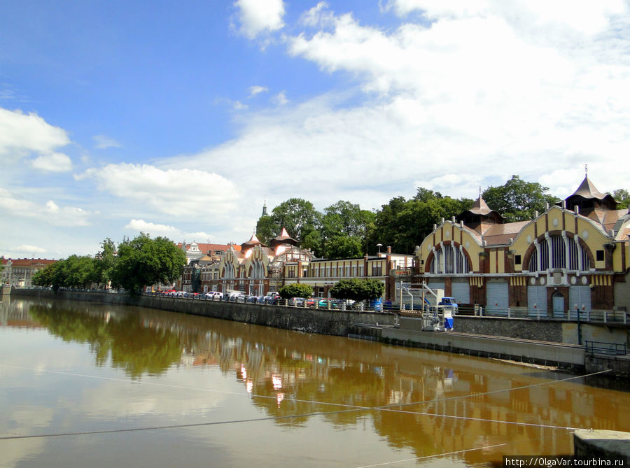 Река Лабе — вид со стороны нового города Градец-Кралове, Чехия