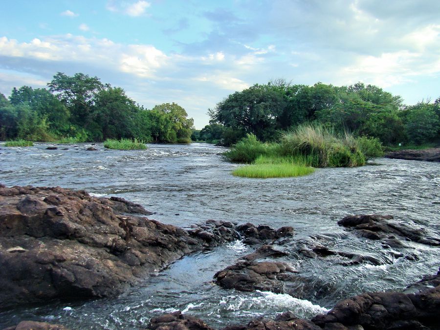 Это вид в противоположную сторону Ливингстон, Замбия