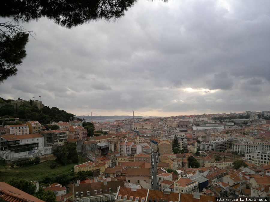 с которой открывается вот такой вид на город Лиссабон, Португалия