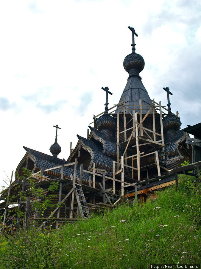 Деревянная церковь Иоанна-воина в память погибшим шахтерам Новокузнецк, Россия